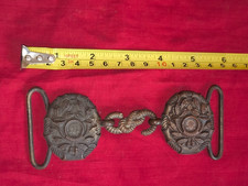 paire de boucles de ceinturon officier chasseurs à pied second empire