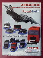 11/1999 PUB RACAL HEIM DATA RECORDING SYSTEM EUROFIGHTER TYPHOON ORIGINAL AD