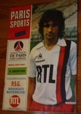 Programme lucarne )) PSG V WATERSCHEI BORDEAUX - coupe europe 1982/83
