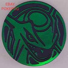 RAYQUAZA 2021 Jeton Pièce Coin Pog Pokémon Green Sheen Holofoil Ø 34 mm (22)