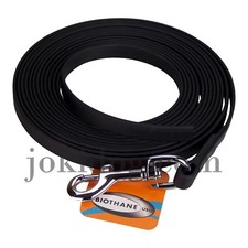 Longe plate biothane - 13 mm - 10 m - noir - jokidog