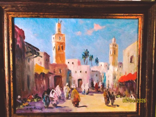 Huile sur panneau - panneau, rue