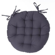 Galette de Chaise Ronde "Leana" 38cm Gris Foncé