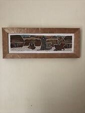 Petit Tableau Sable sur Bois Cadre en bois