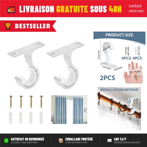 Supports tringle rideaux - de,