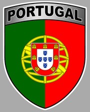 PORTUGAL DRAPEAU BLASON BOUCLIER ARMOIRIES 10cmX8cm AUTOCOLLANT STICKER PC058