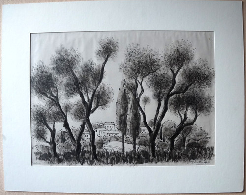 Dessin encre menton - ,