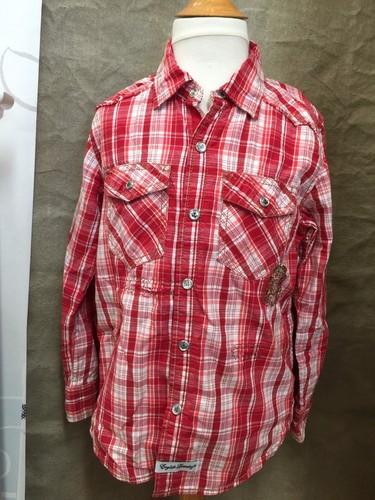 Boys plaid western shirt pearl - plaid,