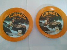 Lot 2 cendrier vide poche coupelle Camel briquet orange publicité cigarettes TBE