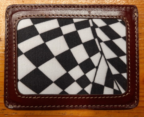 Porte carte cuir - avec, ruban