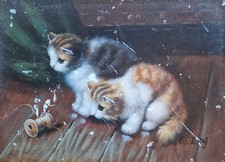 Tableau Peinture Huile Chat