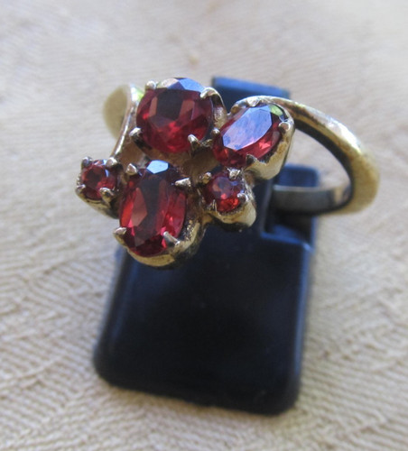 Bague vermeil pierres - en,