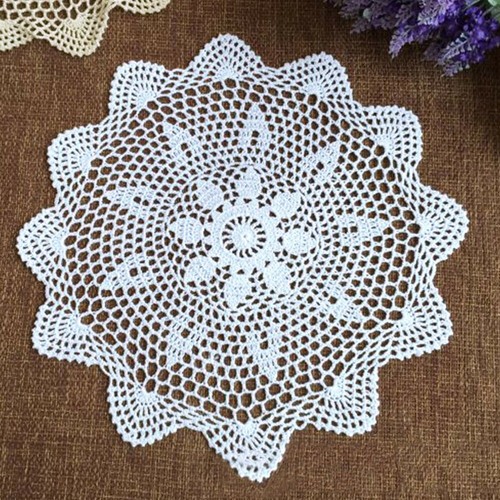 Napperon rond dentelle - , crochet