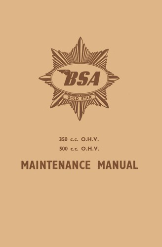 Bsa gold star manuel - bsa,