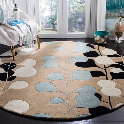 Tapis moderne rond - en, laine