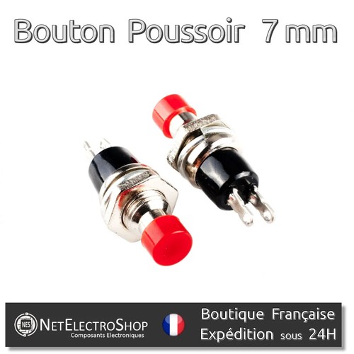 Bouton poussoir momentané - 2x,
