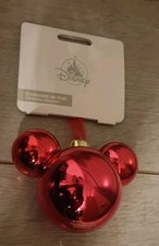 BOULE TÊTE MICKEY SCÈNE ROUGE Disneyland Paris Noël / Christmas