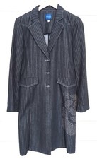 KENZO MANTEAU COAT COUTURE  LIGHT DENIM BRODERIE TL  T 38/40