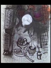 CHAGALL, NATURE MORTE BRUNE - 1957 - LITHOGRAPHIE ORIGINALE, MAEGHT