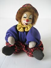 Clown rembourré Tête porcelaine collection