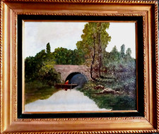 BARBIZON HST ENCADREE et SIGNEE L.HENRY POUR LUCIEN HENRY (1850-1896)