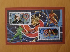 Djibouti Jeux Olympiques Coubertin MNH neuf 637 639 1988 Bloc Luxe