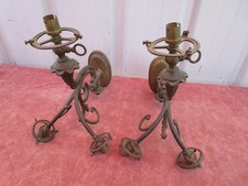 GRANDE PAIRE D'  APPLIQUES EPOQUE DEBUT 1900 DE STYLE LOUIS XVI EN BRONZE