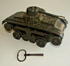 JOUSTRA - Tank char TCHAD a clé en tôle lithographié - Fonctionne