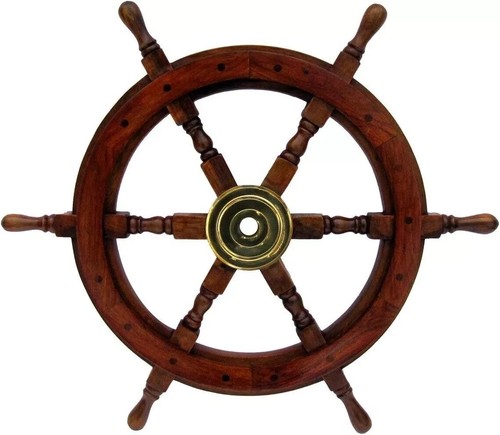 Roue bateau bois de - bateau, en