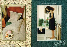 PUBLICITE ADVERTISING 055  1979  DESCAMPS LAINE  2 draps linge de maison ( 2 pag