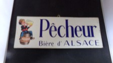 RARE ANCIENNE TOLE BIERE BRASSERIE PECHEUR  ALSACE