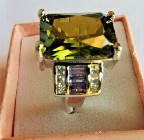 Bague péridot 17x12 - bague,