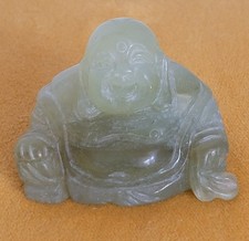 Ancienne Figurine Petit Bouddha En Jade Ou Jadeite Statuette 