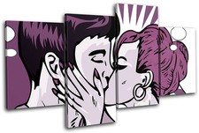 Couple Kissing Pop Art Retro