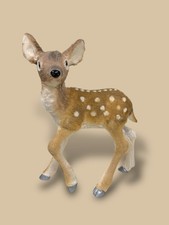 Doux Chevreuil Bambi Faon de Fausse Fourrure Automne Décoration Noël'Forêt