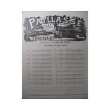 LEONCAVALLO Ruggero Paillase No 9 Chant Piano 1893