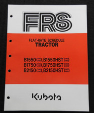 1988-1997 Véritable KUBOTA B1550 B1750 B2150 HST Tractor Plat Taux Annexe Manuel