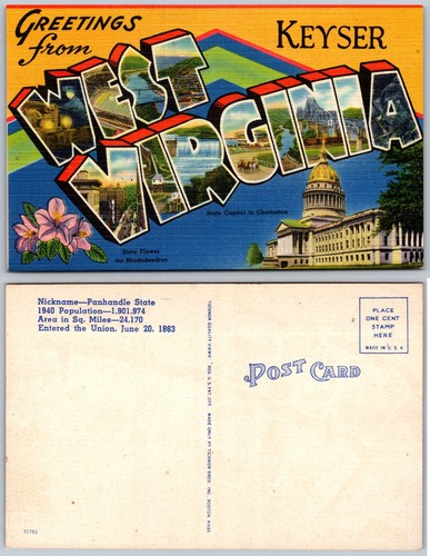 Keyser west virginia postcard - west,