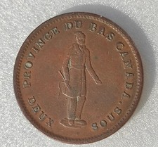 DEUX SOUS 1837 PROVINCE DU BAS