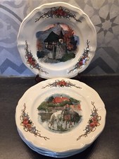 6 anciennes assiettes à