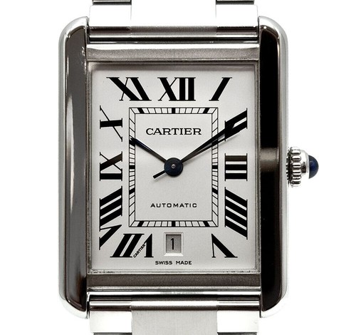 Cartier montre tank solo - tank, steel
