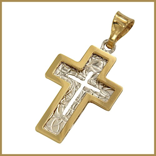 Pendentif jaune blanc 18 - pendentif, en