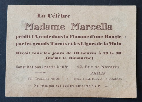 Carte visite madame - carte,