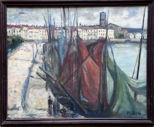 Tableau ancien port - le,