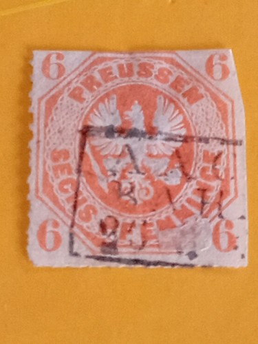 Timbre prusse oblitéré - timbre,