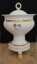 RARE confiturier sucrier en porcelaine de Paris du XIX eme siècles hauteur 21 cm