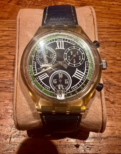 Montre swatch irony - swatch, vert/bleu