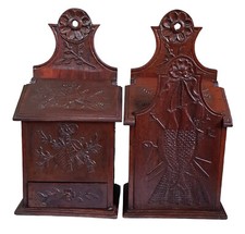 boîte à sel, farinière provençale French country antique salt flour boxes wooden