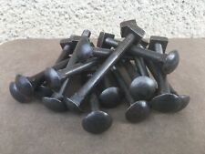 15 anciens boulons / Pentures / Volets / Têtes rondes / Carré de 9 / 9 x 90 mm