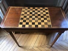 table à jeu en chêne claire epoque directoire à plateau portefeuille